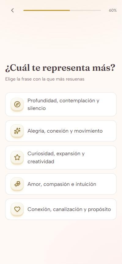 Pregunta del test de arquetipos de Refugio PAS